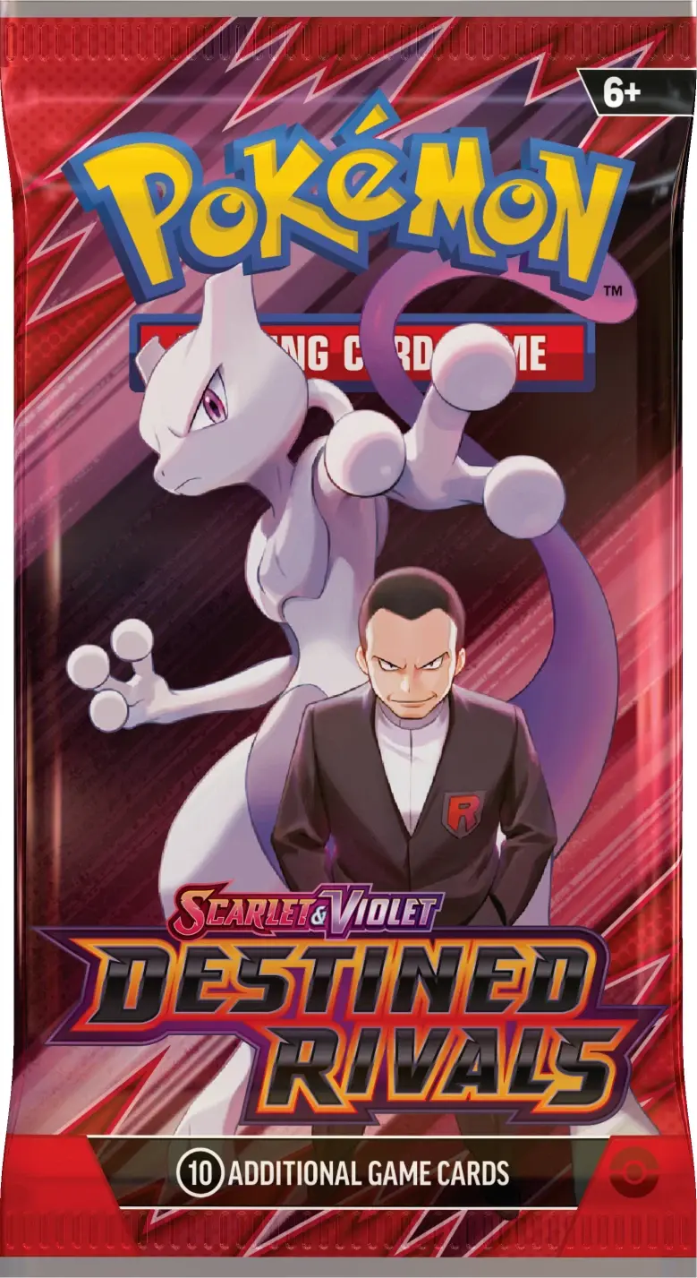 Destined Rivals Pack Giovanni & Mewtwo art - Scarlet and Violet - seen from the front toploaded.co.uk