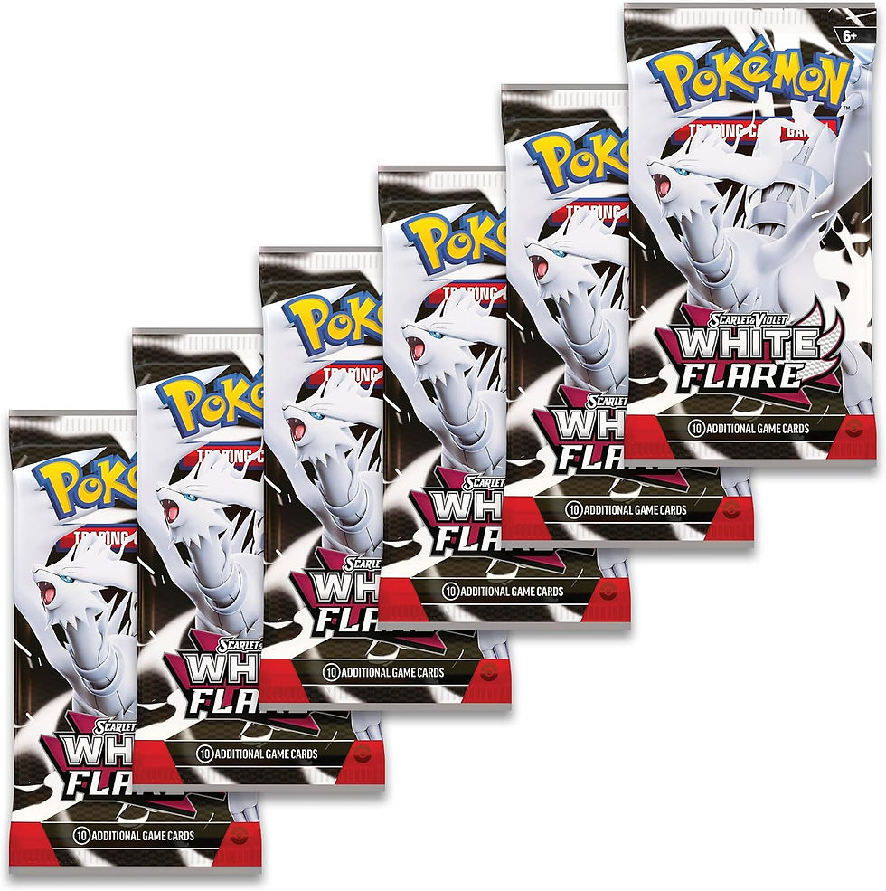White Flare Booster Bundle - Scarlet and Violet - Pokémon TCG six packs inside toploaded.co.uk