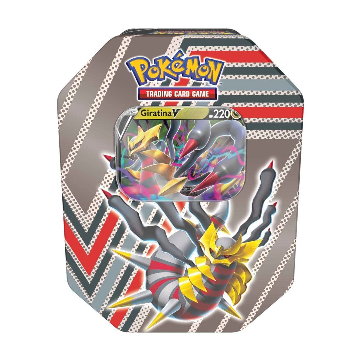 Fusion Strike! Hidden Potential Giratina Tin - Sword and Shield - Pokémon TCG seen from the front toploaded.co.uk