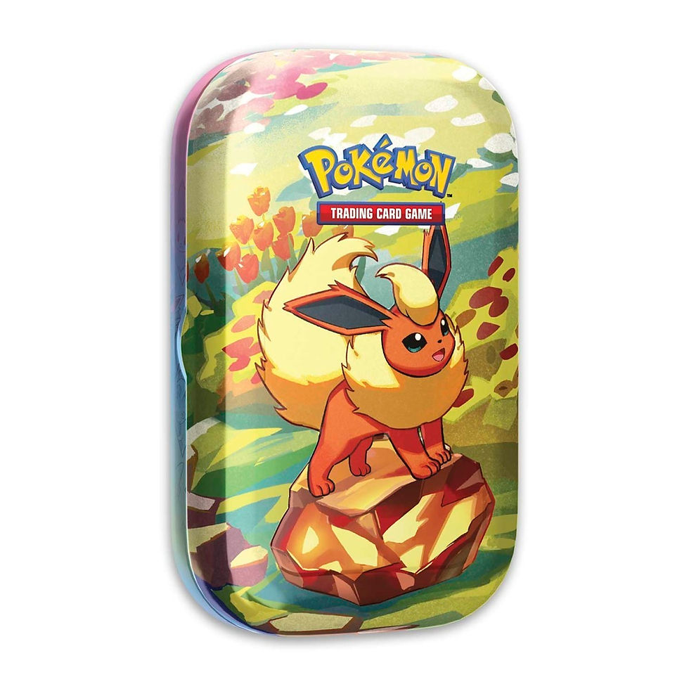 Thumbnail: Prismatic Evolutions - 1x Mini Tin (Random Assortment) - S&V - Pokémon TCG flareon minitin toploaded.co.uk