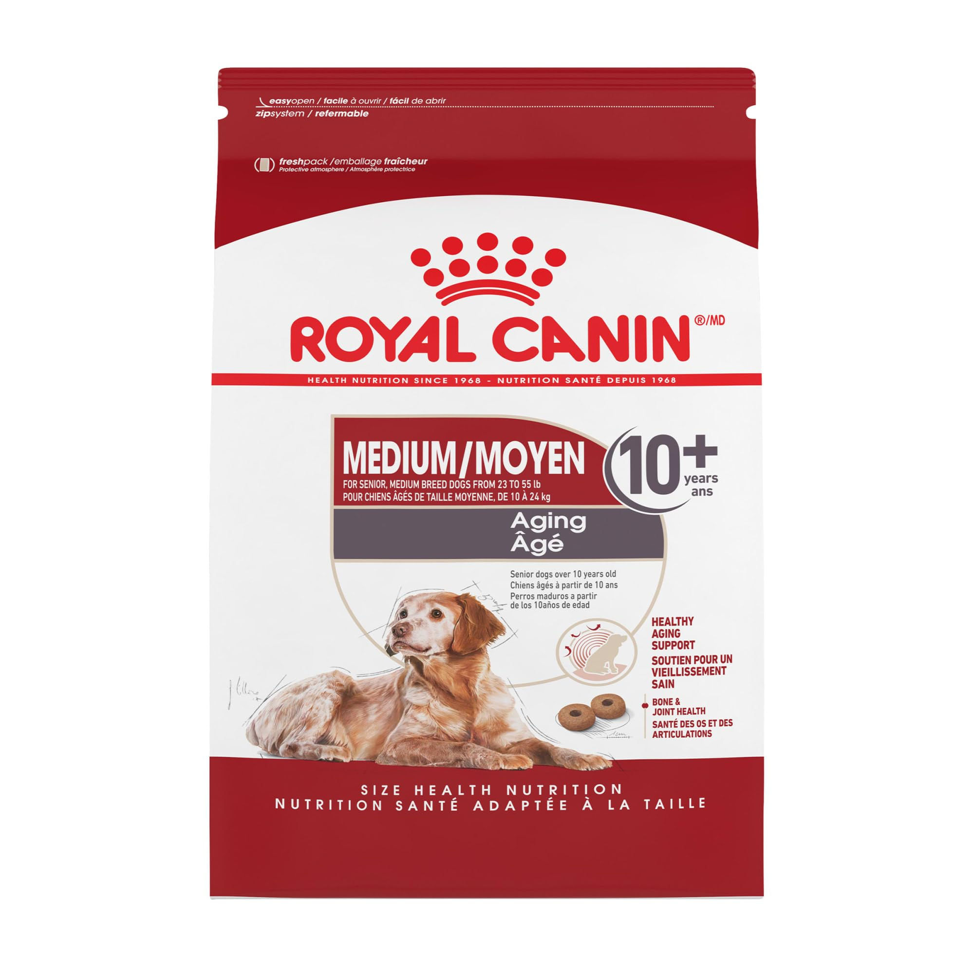 Royal Canin Medium Aging 10+ Senior Dry Dog Food, 30 lb Bag