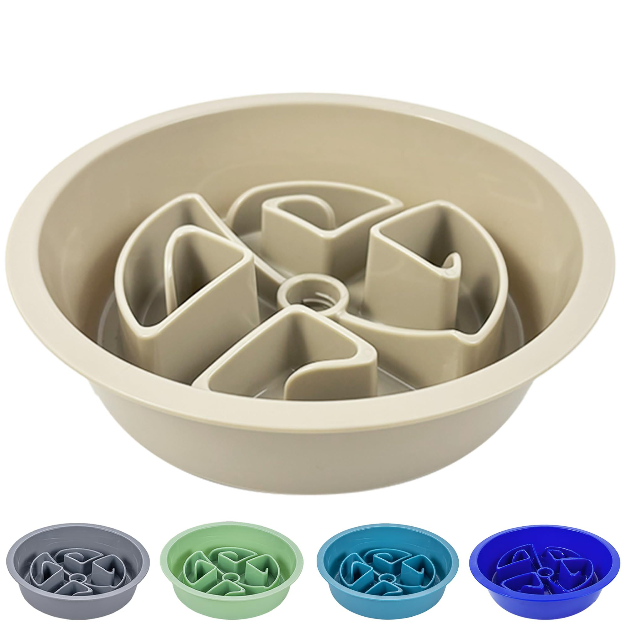 AVERYDAY Slow Feeder Dog Bowl, 2 Cups, Non-Slip for Large Breeds & Stands