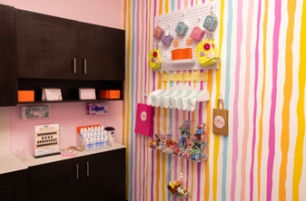 colorful ear piercing studio