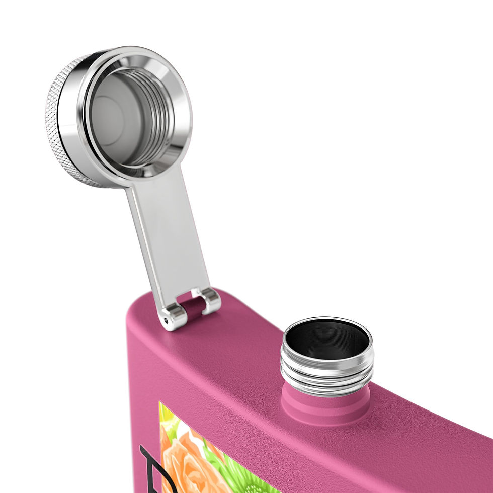 Thumbnail: Bride Crew Floral Stainless Steel Flask - 6oz Bachelorette Gift
