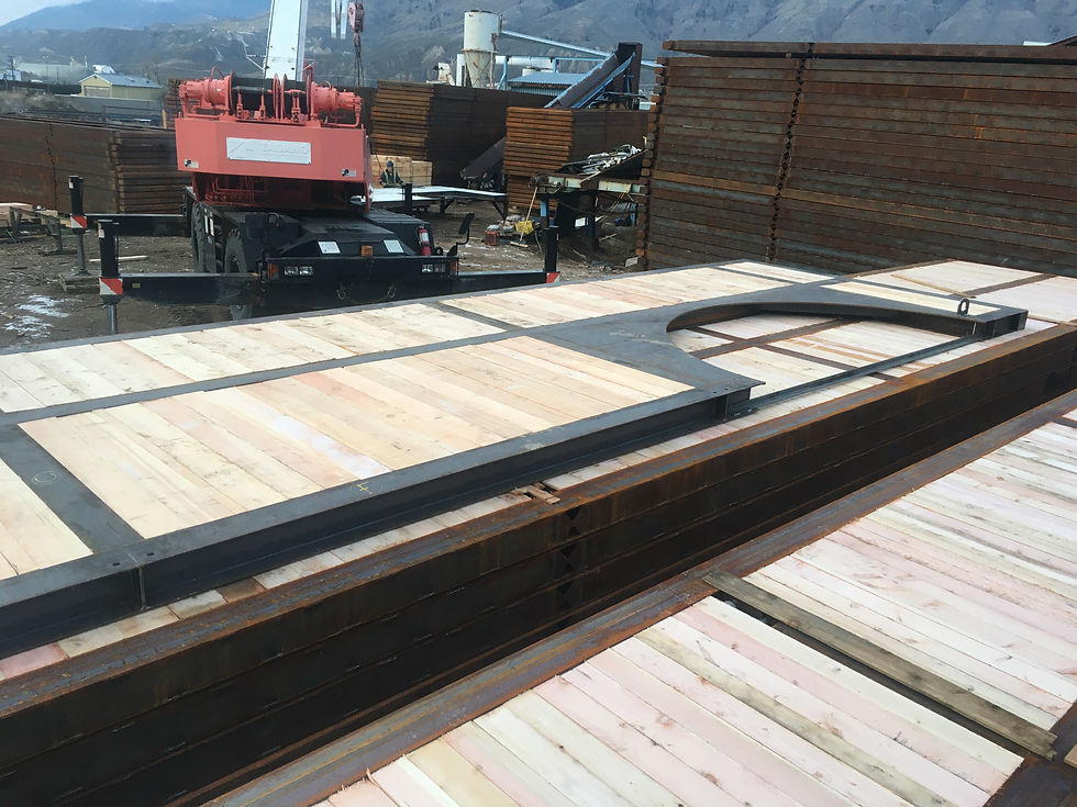Joining Mats to Make Well Hole