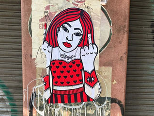 Arte de paste up feminista Cuidad de Mexico