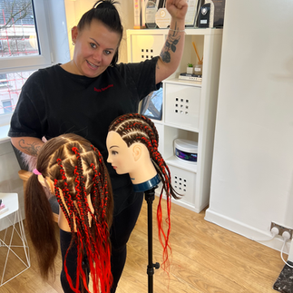 Box braids with extensions training Braid Artist Course
