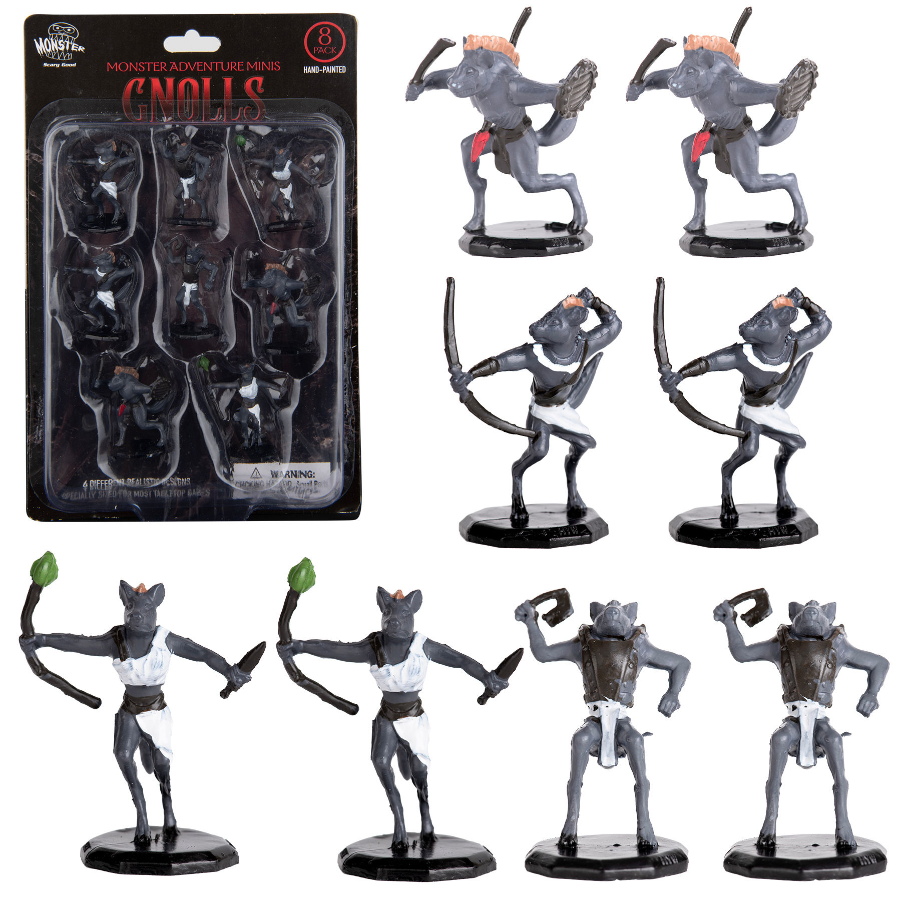 Painted Gnolls DnD Miniatures 8pk