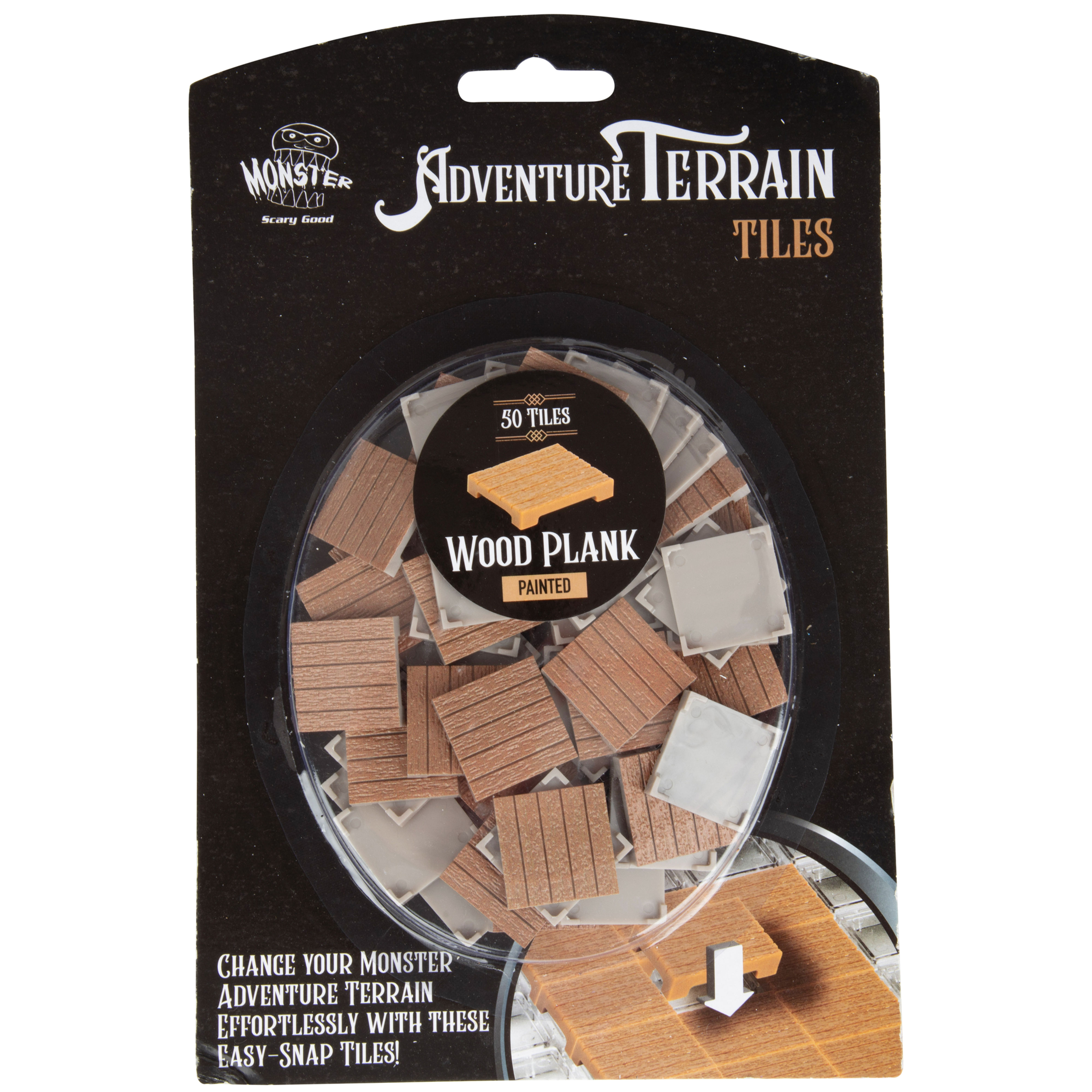 Monster Terrain | 50 Wood Plank Tile | Painted