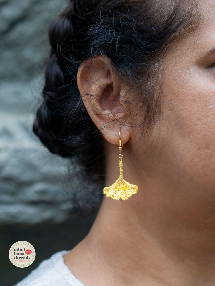 Thumbnail: Ginkgo Leaf Earrings