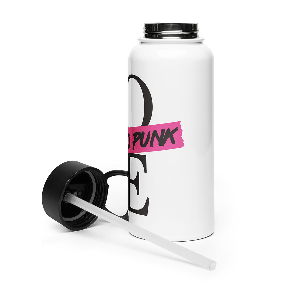 Thumbnail: Stainless steel water bottle with a straw lid