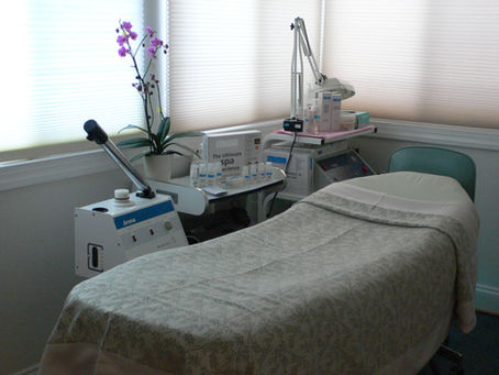 Spa room for professional facials