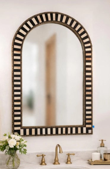 Thumbnail: Bone Inlay Mirror Frame Strip Pattern