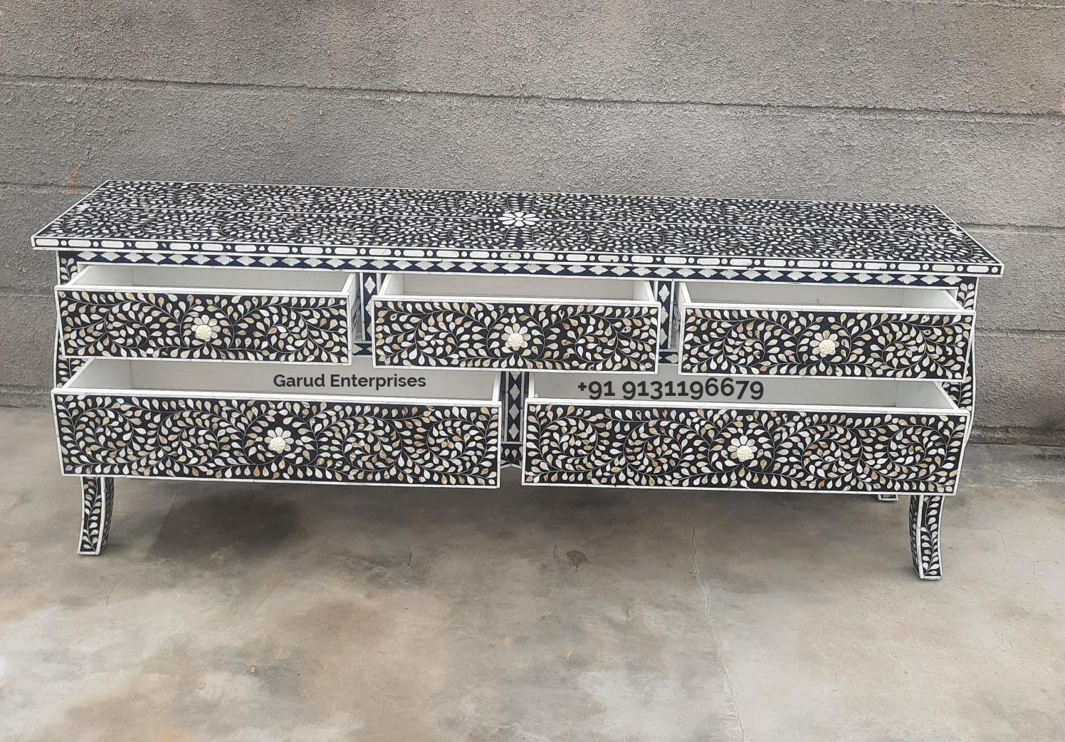 Bone Inlay Side Board