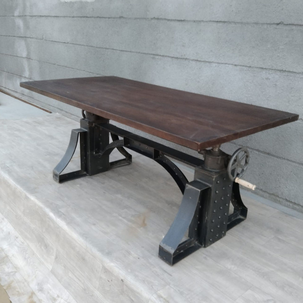 Thumbnail: Iron Height Adjustable Crank Table