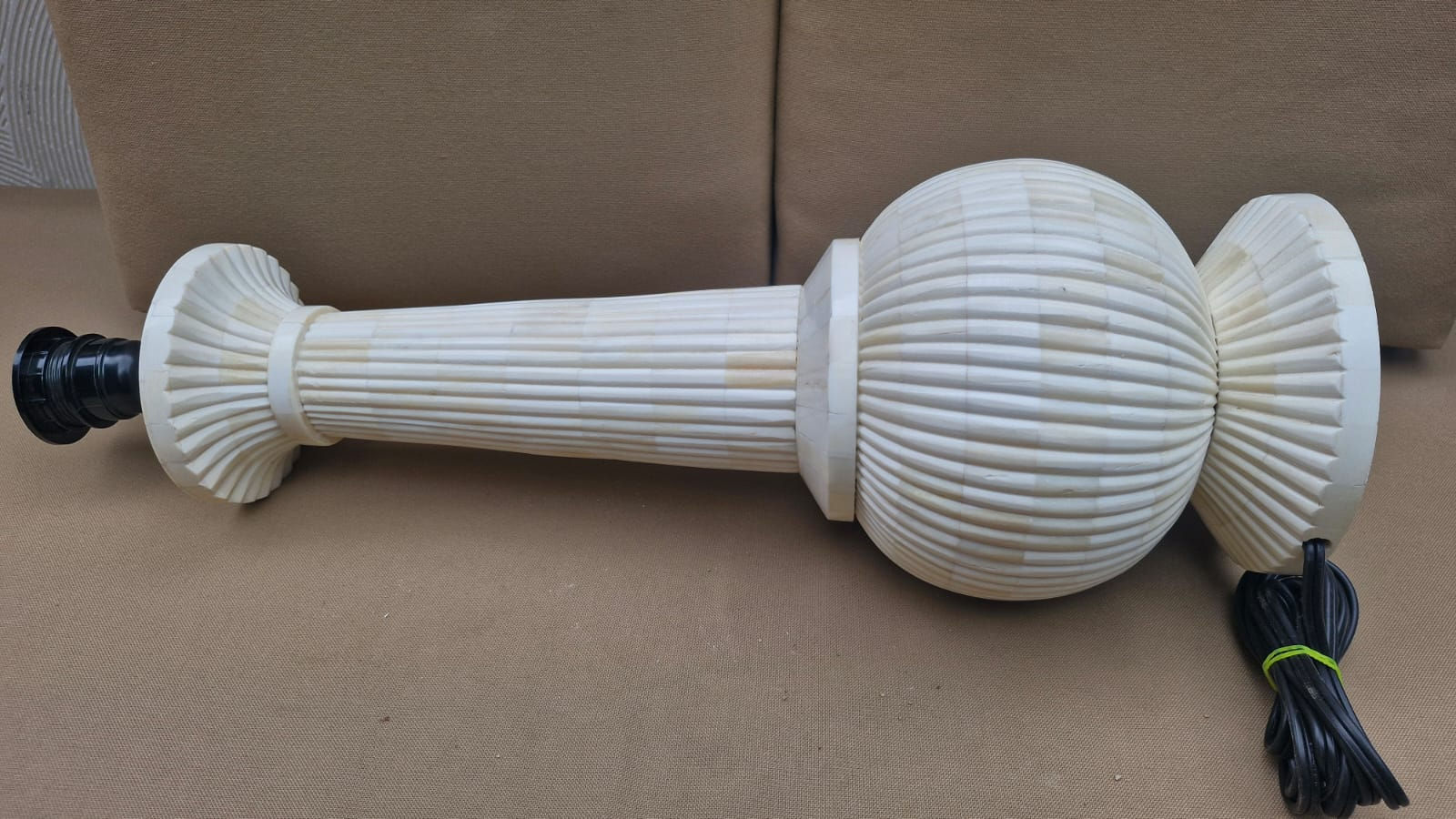 White Bone Inlay Lamp Base