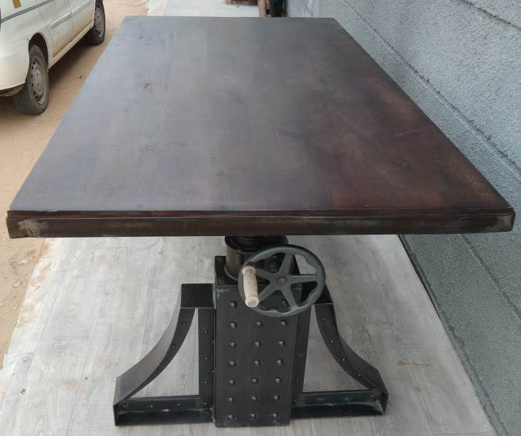 Thumbnail: Iron Height Adjustable Crank Table