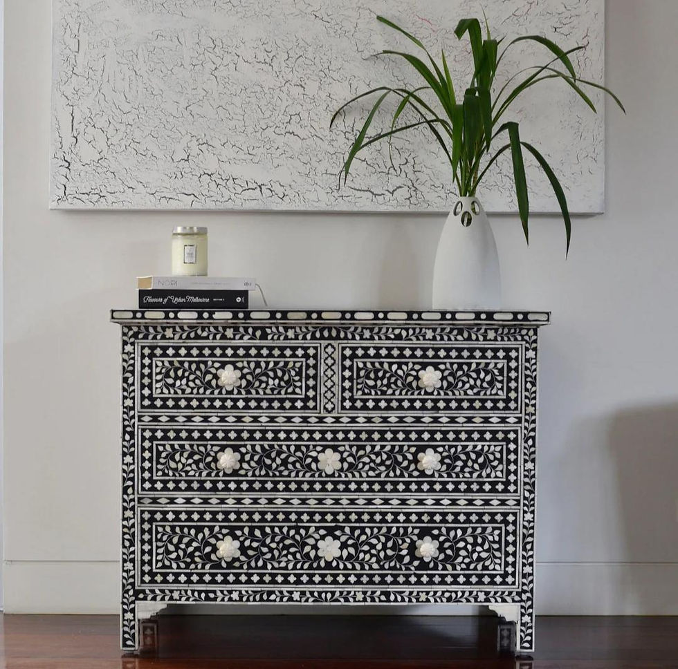 Thumbnail: Antique Bone Inlay Side Board
