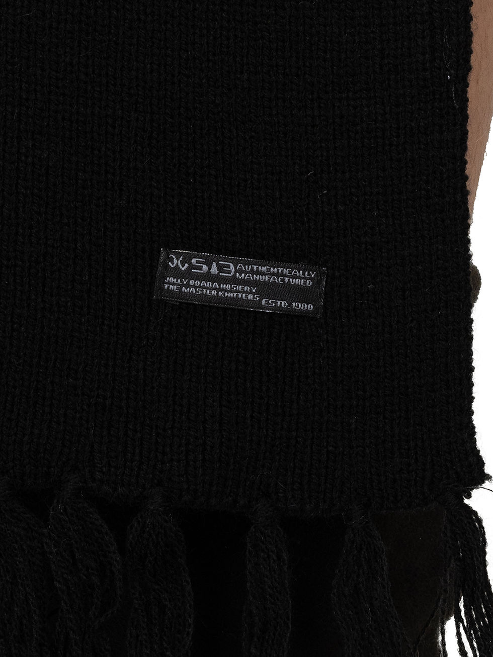 Thumbnail: 513 Girls Knitted Acrylic Winter Hooded Muffler