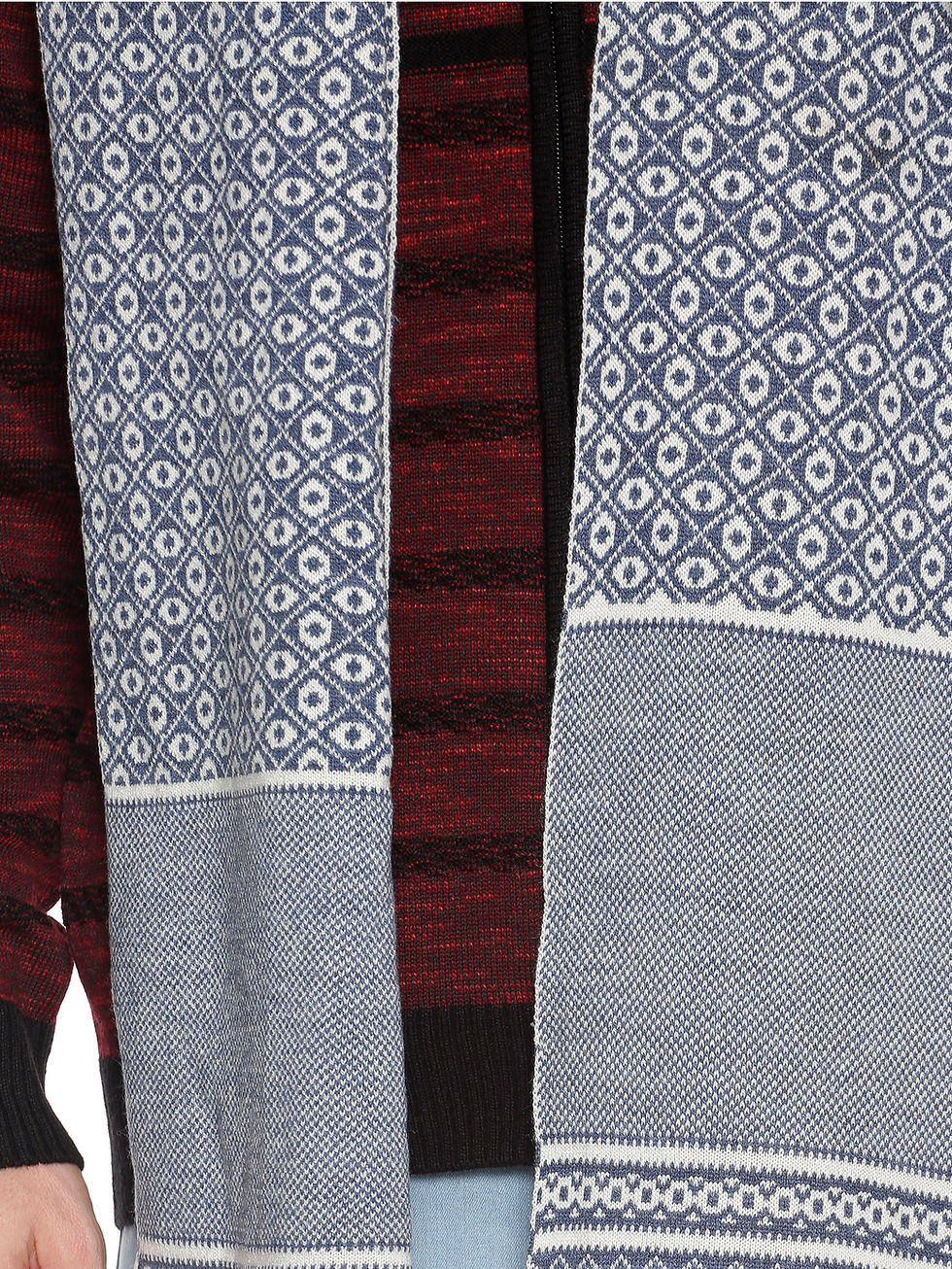 Thumbnail: 513's featured Blue Unisex Muffler by Ruskin Bond