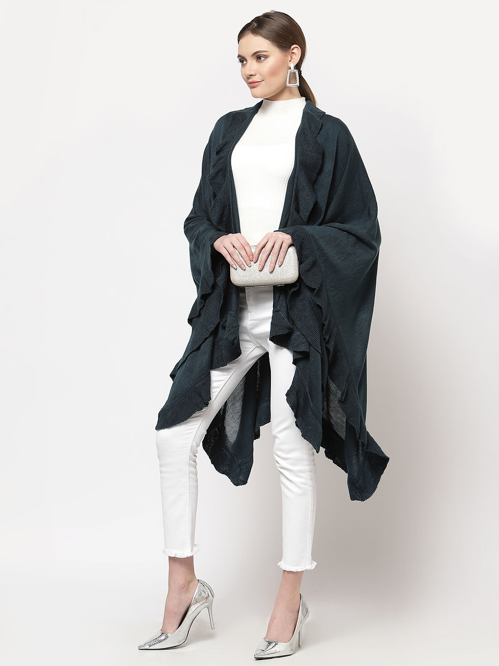 Thumbnail: 513 Women Frill Kimono Shrug
