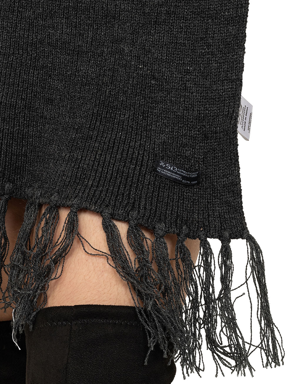 Thumbnail: 513 Girls Knitted Acrylic Winter Hooded Muffler