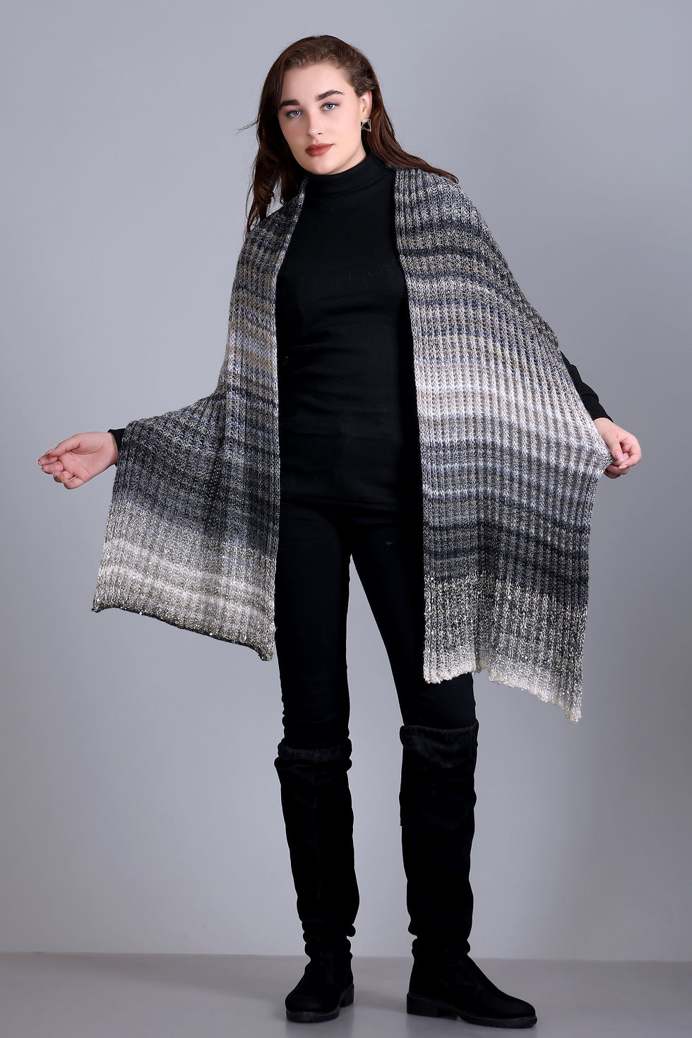 Thumbnail: 513 Women's Sandstone Grey Muffler