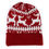 Thumbnail: 513 Women's Christmas Reindeer Beanie Cap (Red and Black)