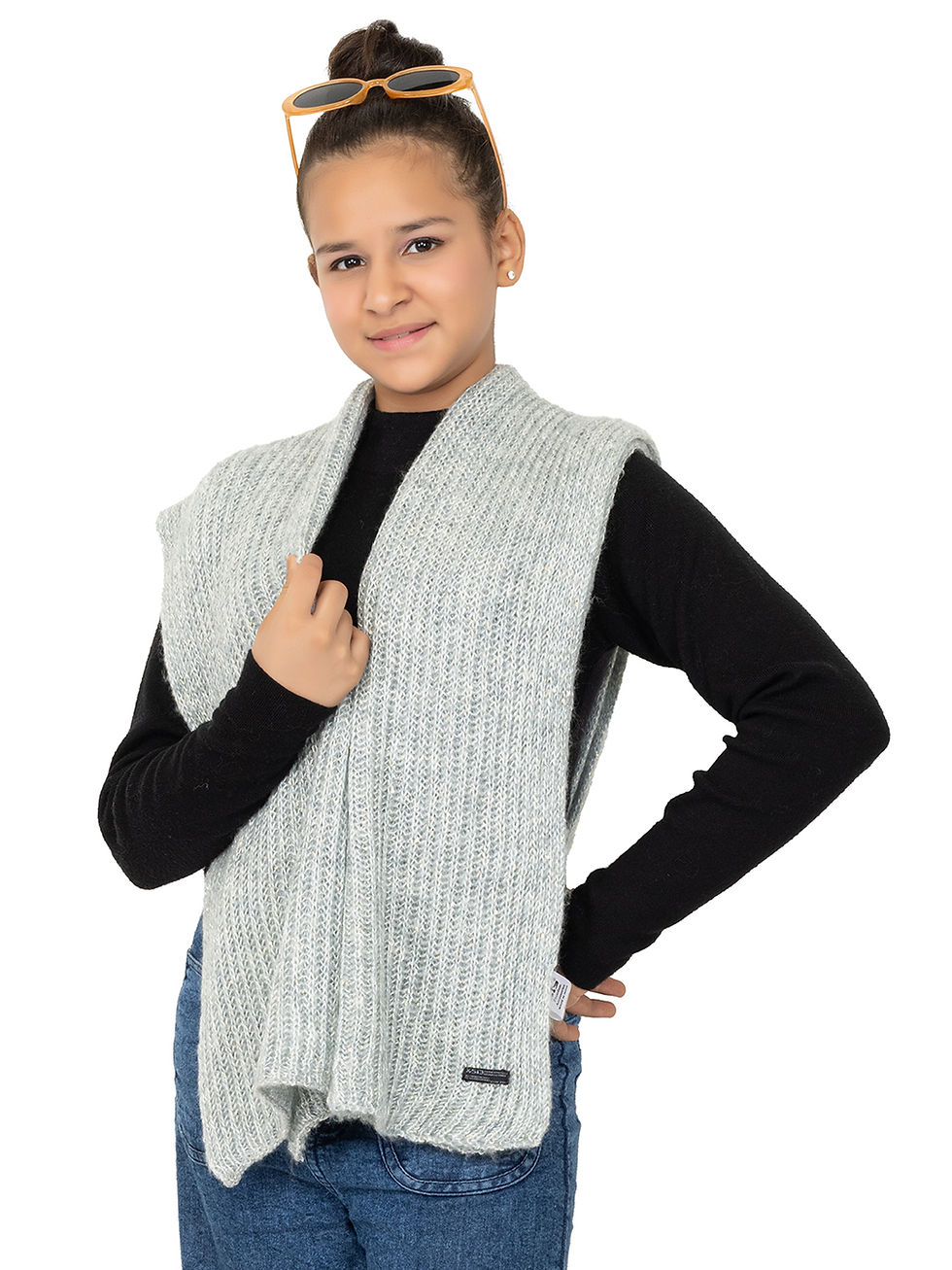 Thumbnail: 513 Knitted Acrylic Winter Muffler for Kids Girls