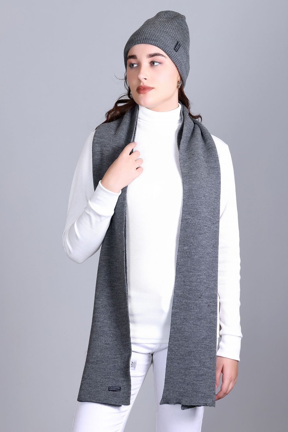 Thumbnail: 513's Solid Muffler-Cap Set for Women