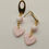Miniature : Boucles d’oreilles cœur nacre rose collection Âme Végétale de Dawa Création. Vue d'ensemble