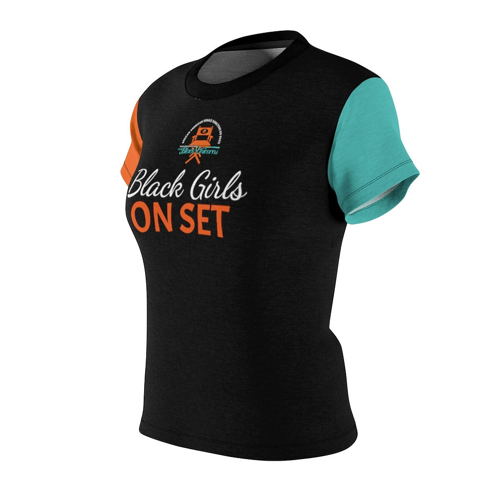 Thumbnail: Black Girls On Set Orange/Turquoise Sleeve Tee