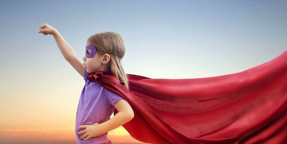 a little girl plays superhero.jpg