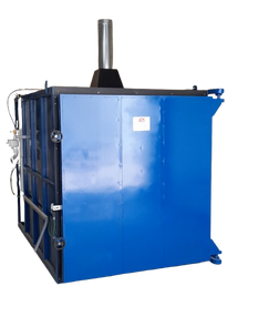 Horno a gas natural destinado a la pirólisis de ganchos de pintura