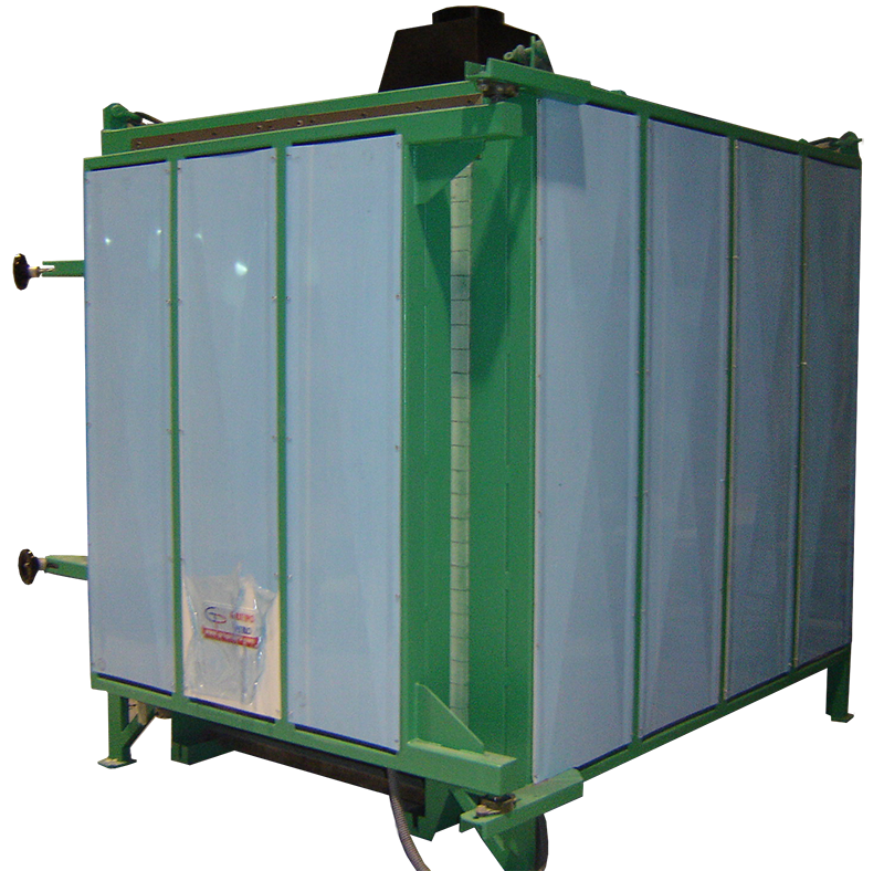 Horno eléctrico con vagoneta radiante, para tratamientos térmicos
