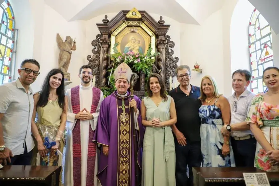 Em Olinda, governadora Raquel Lyra anuncia obras de R$ 1,4 milhão de contenção de encostas e reforma do Santuário Mãe Rainha