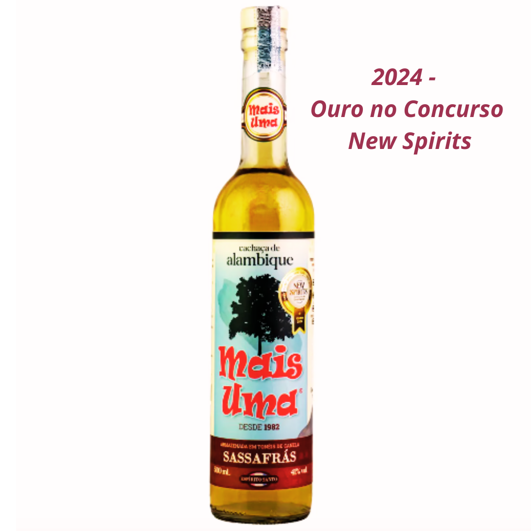 Cachaça Mais Uma Sassafrás 500ml Premiada Rara e Marcante