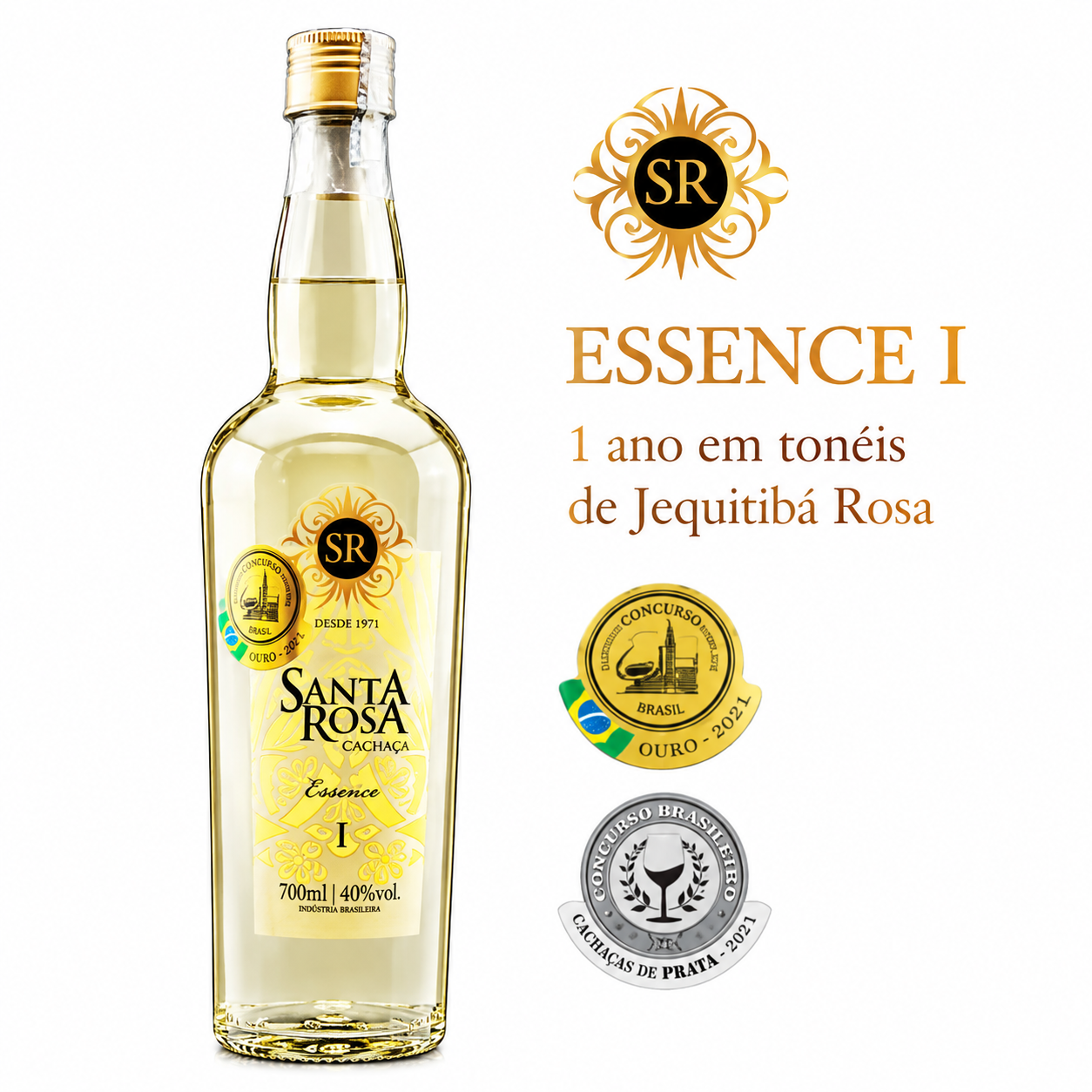 Cachaça Santa Rosa I Ano Essence Jequitibá 700ml