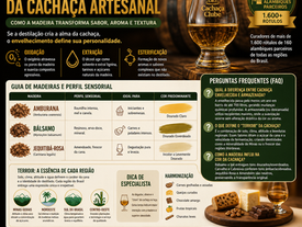 Entender o envelhecimento da cachaça artesanal é entender como cada madeira molda aroma, cor e textura