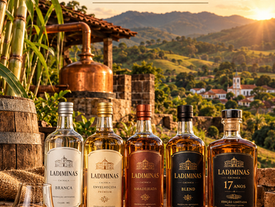 Cachaça Ladiminas artesanal produzida em Cajuri, Minas Gerais