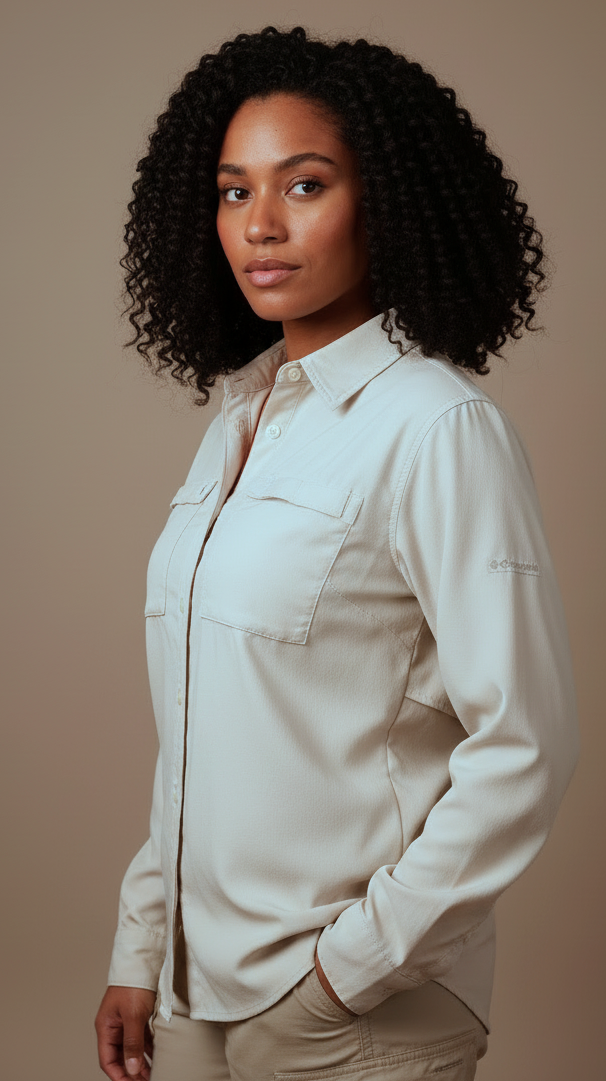 Columbia White Outdoor Shirt Sz M