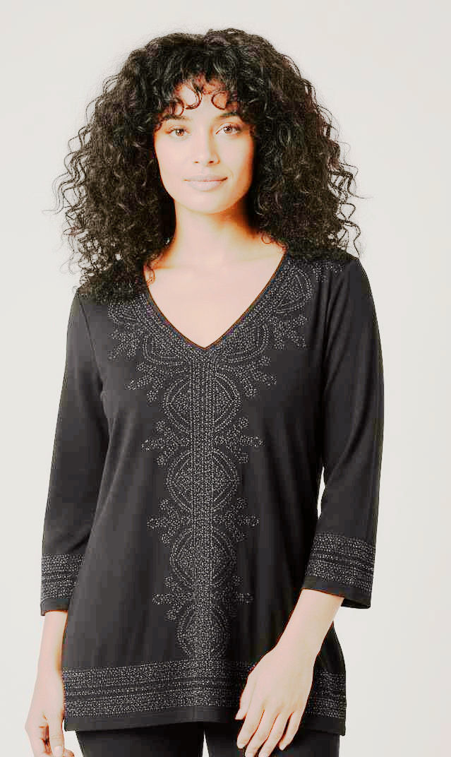 J. Jill Embellished Tunic Sz MP