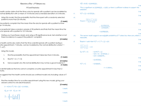 3rd February 2025 - Question-a-Day Worked Solution