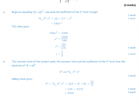Binomial Expansion - Worked Solution