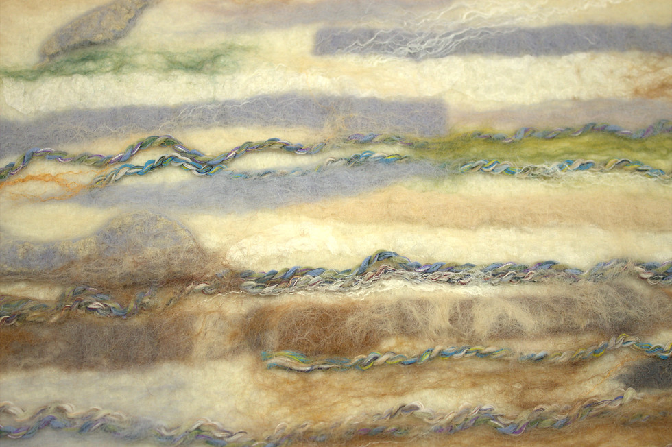 Thumbnail: Space 2, felt painting, detail 3