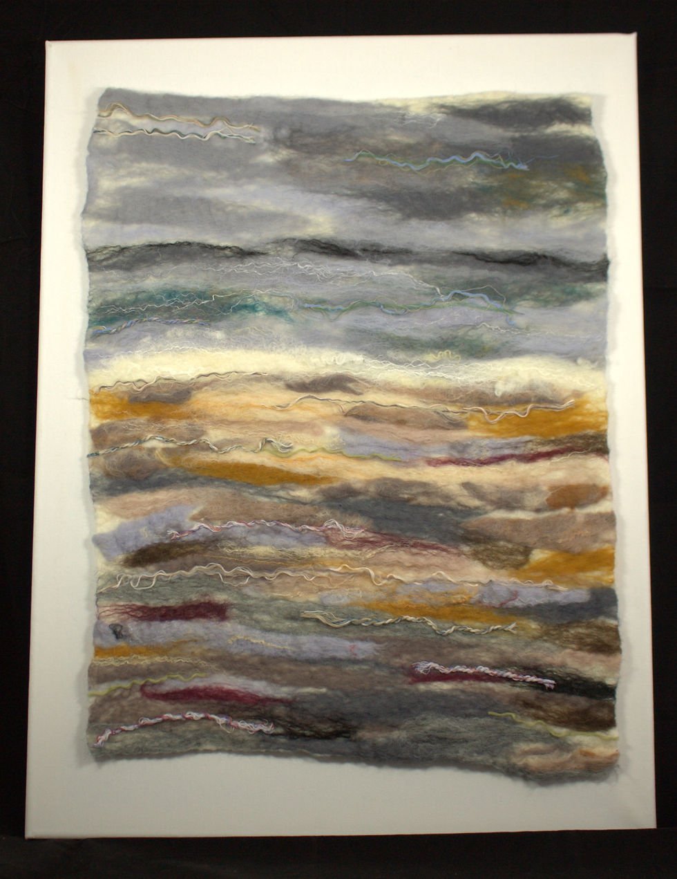 Thumbnail: A day at the beach 4, felt painting