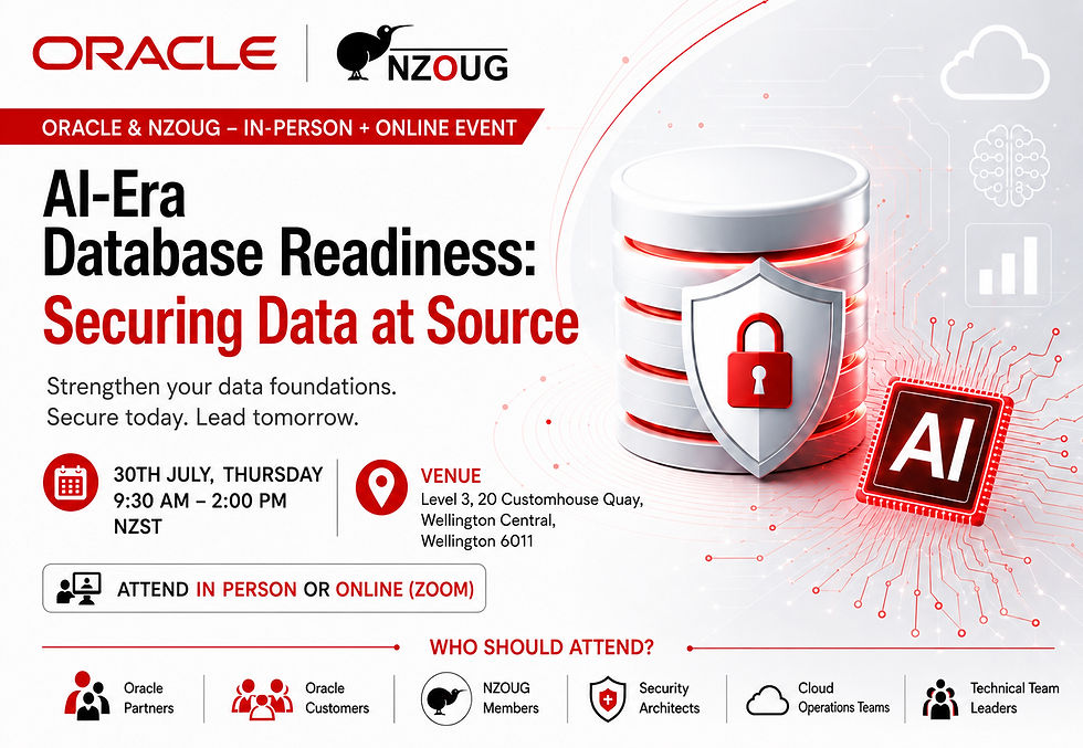 Hybrid event: Oracle Database Readiness: Securing Data at Source