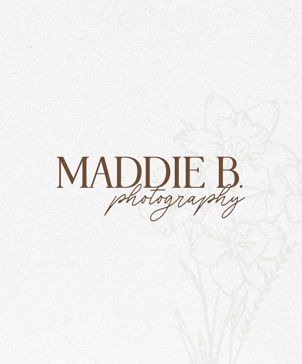 Maddie B Photography custom logo and brand identity by Myliu Marketing