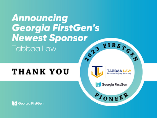 Announcing Georgia FirstGen's 2023 Presenting Sponsor: Tabbaa Law
