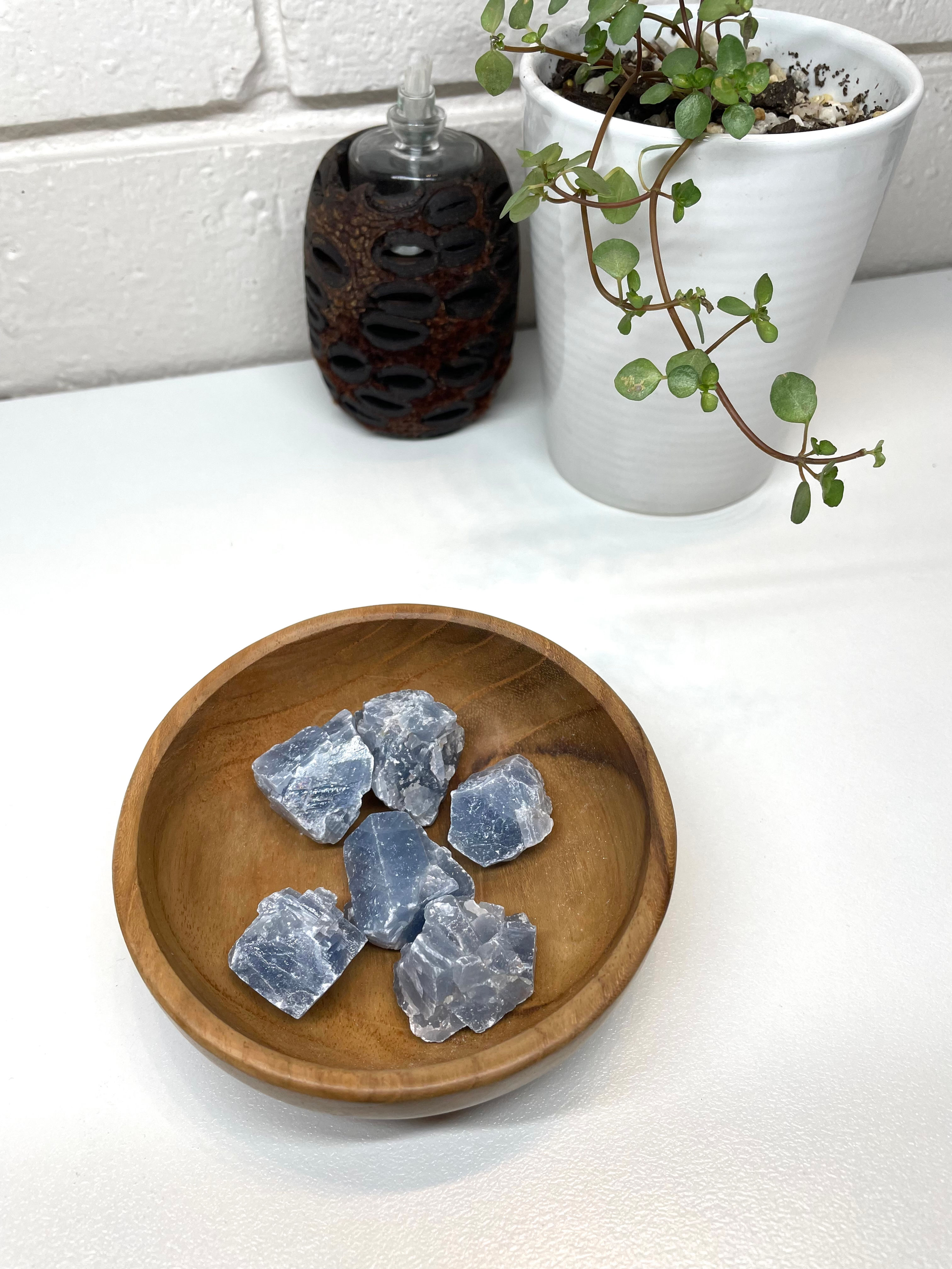 Blue Calcite natural